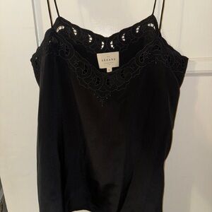 Black Lace Trim Camisole